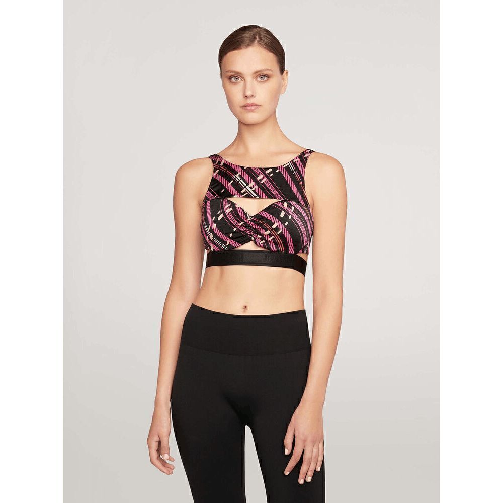 NWT Wolford Hanna Sports Bra Top S Multi Pink Black